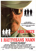 Extreme Prejudice 1987 movie poster Nick Nolte Powers Boothe Michael Ironside Walter Hill Glasses Police and thieves