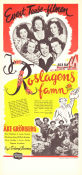 I Roslagens famn 1945 poster Åke Grönberg Artur Rolén Vera Lindby Schamyl Bauman Musik: Evert Taube Skärgård Musikaler