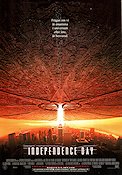 Independence Day 1996 movie poster Will Smith Bill Pullman Jeff Goldblum Roland Emmerich Spaceships