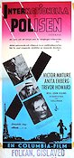 Interpol 1957 movie poster Anita Ekberg Victor Mature Police and thieves