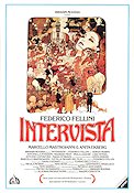 Intervista 1987 poster Marcello Mastroianni Anita Ekberg Sergio Rubini Antonella Ponziani Maurizio Mein Federico Fellini