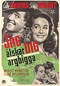 Jag älskar dig argbigga 1946 movie poster Sonja Wigert Margit Manstad Rune Halvarsson Åke Ohberg