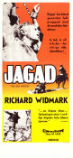 Jagad 1956 poster Richard Widmark Felicia Farr Susan Kohner Delmer Daves