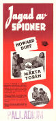 Spy Hunt 1950 movie poster Howard Duff Märta Torén Philip Friend George Sherman