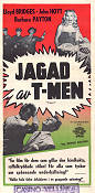 Jagad av T-men 1949 poster Lloyd Bridges Barbara Payton John Hoyt Richard Fleischer Film Noir