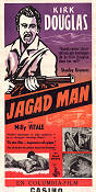 Jagad man 1953 poster Kirk Douglas Milly Vitale Edward Dmytryk