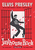 Jailhouse Rock 1957 movie poster Elvis Presley Judy Tyler Mickey Shaughnessy Richard Thorpe Rock and pop Police and thieves