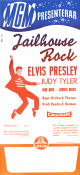 Jailhouse Rock 1957 movie poster Elvis Presley Judy Tyler Mickey Shaughnessy Richard Thorpe Rock and pop Police and thieves