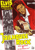Jailhouse Rock 1957 movie poster Elvis Presley Judy Tyler Mickey Shaughnessy Richard Thorpe Rock and pop Police and thieves