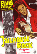 Jailhouse Rock 1957 poster Elvis Presley Judy Tyler Mickey Shaughnessy Richard Thorpe Rock och pop Poliser