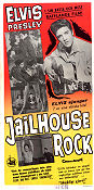 Jailhouse Rock 1957 movie poster Elvis Presley Judy Tyler Mickey Shaughnessy Richard Thorpe Rock and pop Police and thieves