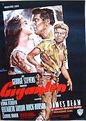 Giant 1956 movie poster James Dean Rock Hudson Elizabeth Taylor George Stevens Writer: Edna Ferber