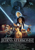 Return of the Jedi 1983 movie poster Mark Hamill Harrison Ford Carrie Fisher George Lucas Poster artwork: Kazuhiko Sano Find more: Star Wars