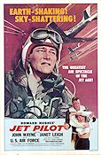 Jet Pilot 1958 movie poster John Wayne Janet Leigh Howard Hughes Planes