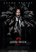 John Wick 2 2017 movie poster Keanu Reeves Riccardo Scamarcio Chad Stahelski Guns weapons