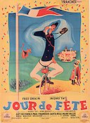 Jour de fete 1949 movie poster Guy Decomble Jacques Tati Poster artwork: Rene Peron Bikes