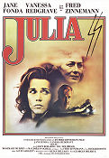 Julia 1977 movie poster Jane Fonda Vanessa Redgrave Jason Robards Fred Zinnemann