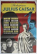Julius Caesar 1953 movie poster Marlon Brando James Mason Greer Garson Deborah Kerr Joseph L Mankiewicz Writer: William Shakespeare