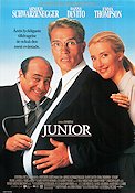 Junior 1994 poster Arnold Schwarzenegger Emma Thompson Danny de Vito Ivan Reitman Barn Medicin och sjukhus