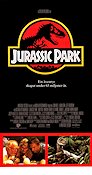 Jurassic Park 1993 poster Sam Neill Laura Dern Jeff Goldblum Steven Spielberg Dinosaurier och drakar