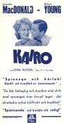 Kairo 1942 poster Jeanette MacDonald Robert Young Ethel Waters WS Van Dyke Hitta mer: Africa Musikaler