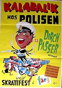 Kalabalik hos polisen 1969 movie poster Dirch Passer Denmark Police and thieves