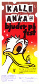 Kalle Anka bjuder på fest 1955 movie poster Kalle Anka Donald Duck