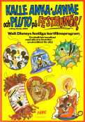 Kalle Anka Janne och Pluto på festhumör 1980 movie poster Kalle Anka