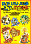 Kalle Anka Janne och Pluto på festhumör 1980 movie poster Kalle Anka
