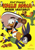 Donald Duck Goes West 1976 movie poster Kalle Anka Donald Duck Animation Travel