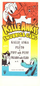 Kalle Ankas snurriga gäng 1956 movie poster Donald Duck Disney