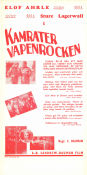 Kamrater i vapenrocken 1938 movie poster Sture Lagerwall Elof Ahrle Annalisa Ericson Schamyl Bauman