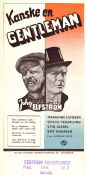 Kanske en gentleman 1950 movie poster John Elfström Stig Järrel Marianne Löfgren Ragnar Frisk