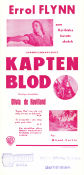Captain Blood 1935 movie poster Errol Flynn Olivia de Havilland Basil Rathbone Michael Curtiz Adventure and matine