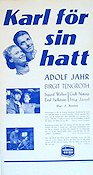 Karl för sin hatt 1940 poster Birgit Tengroth Adolf Jahr Sigurd Wallén Schamyl Bauman