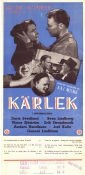 Kärlek 1952 poster Doris Svedlund Sven Lindberg Anders Henrikson Gustaf Molander Text: Kaj Munk