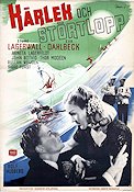 Kärlek och störtlopp 1946 poster Sture Lagerwall Eva Dahlbeck Kenne Fant Rolf Husberg Berg Vintersport