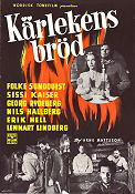 Kärlekens bröd 1953 movie poster Folke Sundquist Georg Rydeberg Nils Hallberg Sigrid Kaiser Arne Mattsson