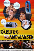 Kärleksambulansen 1970 poster Brigitte Bardot Annie Girardot Jean Carmet Guy Casaril Medicin och sjukhus