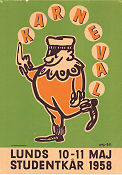 Karneval Lunds studentkår 1958 poster Lundakarnevalen Find more: Skåne