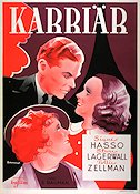 Karriär 1938 movie poster Signe Hasso Sture Lagerwall Schamyl Bauman Eric Rohman art