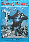 King Kong 1976 movie poster Jessica Lange Jeff Bridges John Guillermin Poster artwork: John Berkey Planes