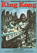 King Kong 1976 movie poster Jessica Lange Jeff Bridges John Guillermin Poster artwork: John Berkey Trains