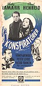 The Conspirators 1944 movie poster Hedy Lamarr Paul Henreid