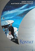 Contact 1997 movie poster Jodie Foster Matthew McConaughey Tom Skerritt Robert Zemeckis Writer: Carl Sagan