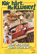 White Lightning 1973 movie poster Burt Reynolds Jennifer Billingsley Ned Beatty Joseph Sargent Cars and racing