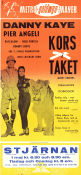 Kors i taket 1958 poster Danny Kaye Pier Angeli Michael Kidd Katter