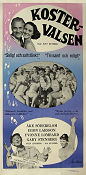 Kostervalsen 1958 movie poster Åke Söderblom Yvonne Lombard Egon Larsson Rolf Husberg Music: Sune Waldimir Skärgård