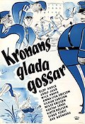 Kronans glada gossar 1952 movie poster Elof Ahrle Adolf Jahr Nils Poppe Rune Redig