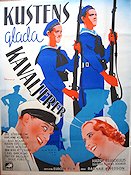 Kustens glada kavaljerer 1938 movie poster Thor Modéen Åke Söderblom Eric Rohman art